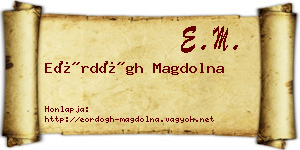 Eördögh Magdolna névjegykártya